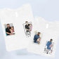Personalised Dad Portrait Photo T Shirt, Embroidered Sketch Shirt with Song Album, Custom Matching initials Tops, Fathers Day Gift for Daddy