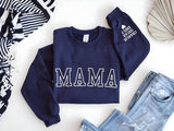 Personalised Dad Sweatshirt, Custom Kids Name On Sleeve Puff Printed Sweater, Embossed Fathers Day Jumper, Dad Birthday Gifts, New Dad Gift