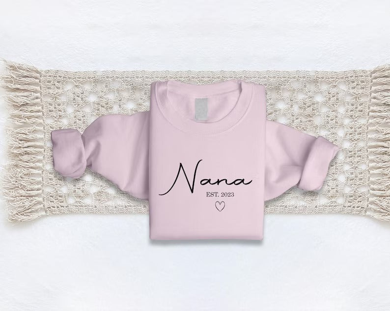 Personalised Nana Sweatshirt, Custom Kids Name Pullover, Grandma Gift Idea, Cute Nana Apparel, Unique Nana Sweatshirt, Mothers Day Gifts