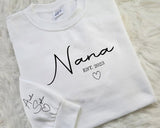 Personalised Nana Sweatshirt, Custom Kids Name Pullover, Grandma Gift Idea, Cute Nana Apparel, Unique Nana Sweatshirt, Mothers Day Gifts