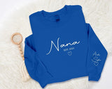 Personalised Nana Sweatshirt, Custom Kids Name Pullover, Grandma Gift Idea, Cute Nana Apparel, Unique Nana Sweatshirt, Mothers Day Gifts