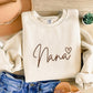 Embroidered Nana Crewneck Sweatshirt, Nana with Heart Sweatshirt, Mothers Day Gifts for Grammy, New Grandmother Jumpers, Gift for New Mom