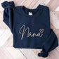 Embroidered Nana Crewneck Sweatshirt, Nana with Heart Sweatshirt, Mothers Day Gifts for Grammy, New Grandmother Jumpers, Gift for New Mom