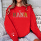 This Nana Wears Her Heart on Her Sleeve Sweater, Personalised Nana Sweatshirt, Custom Kids Names on Sleeve Jumper, Mother Day Gifts for Nana