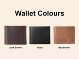 Personalized Leather Bifold Wallet, Custom Photo Engraved Men's Wallet, Premium Leather Wallet, Anniversary Gift for Him, Father's Day Gifts