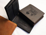 Personalized Leather Bifold Wallet, Custom Photo Engraved Men's Wallet, Premium Leather Wallet, Anniversary Gift for Him, Father's Day Gifts