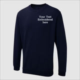 Custom Embroidered Sweatshirt, Personalized Text or Name Sweater, Your Own Text, Mother's Day Gifts, Unisex Easyfit Jumper, Slogan Sweaters