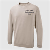 Custom Embroidered Sweatshirt, Personalized Text or Name Sweater, Your Own Text, Mother's Day Gifts, Unisex Easyfit Jumper, Slogan Sweaters