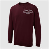 Custom Embroidered Sweatshirt, Personalized Text or Name Sweater, Your Own Text, Mother's Day Gifts, Unisex Easyfit Jumper, Slogan Sweaters