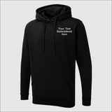 Custom Embroidered Text Hoodie, Personalized Name Hoodie, Monogram Hooded Sweater, Custom Text Jumper, Small Business Gift, Workwear Uniform