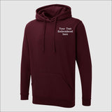 Custom Embroidered Text Hoodie, Personalized Name Hoodie, Monogram Hooded Sweater, Custom Text Jumper, Small Business Gift, Workwear Uniform