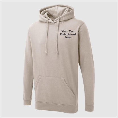 Custom Embroidered Text Hoodie, Personalized Name Hoodie, Monogram Hooded Sweater, Custom Text Jumper, Small Business Gift, Workwear Uniform