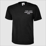 Custom Embroidered Logo T-Shirt, Your Logo Here Workwear Tees, Business Branding Tee, Personalised Shirt, Company Logo Top
