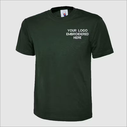 Custom Embroidered Logo T-Shirt, Your Logo Here Workwear Tees, Business Branding Tee, Personalised Shirt, Company Logo Top