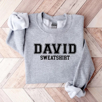 Personalised Sweatshirt, Custom Name or Text Crewneck, Your Own Text Monogram Jumper, Matching Couple Sweater, Mom Sweater, Mothers Day Gift