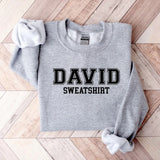 Personalised Sweatshirt, Custom Name or Text Crewneck, Your Own Text Monogram Jumper, Matching Couple Sweater, Mom Sweater, Mothers Day Gift