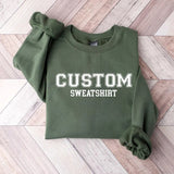 Personalised Sweatshirt, Custom Name or Text Crewneck, Your Own Text Monogram Jumper, Matching Couple Sweater, Mom Sweater, Mothers Day Gift