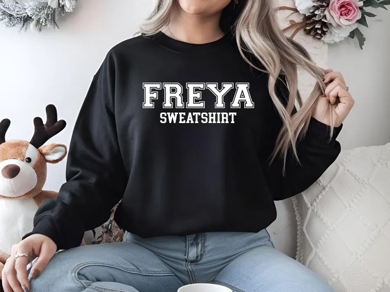Personalised Sweatshirt, Custom Name or Text Crewneck, Your Own Text Monogram Jumper, Matching Couple Sweater, Mom Sweater, Mothers Day Gift