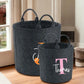 Personalised Felt Storage Basket with Initials, Custom Toy Organizer, Kids Room Printed Baskets, Baby Shower Gift, Pet Toy Bin, Gift for Her