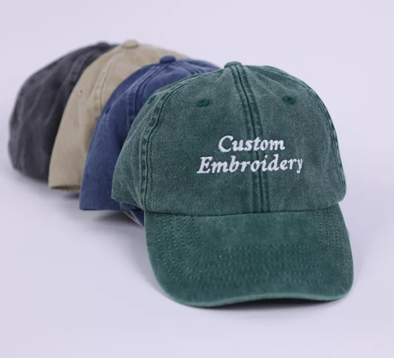 Personalised Embroidered Hat, Custom Date Mom & Dad Baseball Hat, Vintage Hat for New Grandma, Pregnancy Announcement Gift, Mothers Day Gift