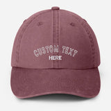 Personalised Embroidered Vintage Hat, Custom Name Dad Cap, Retro Aesthetic Baseball Cap, Adjustable Gift for Him, Custom Text Workwear Hats