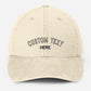 Personalised Embroidered Vintage Hat, Custom Name Dad Cap, Retro Aesthetic Baseball Cap, Adjustable Gift for Him, Custom Text Workwear Hats