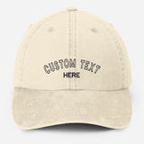 Personalised Embroidered Vintage Hat, Custom Name Dad Cap, Retro Aesthetic Baseball Cap, Adjustable Gift for Him, Custom Text Workwear Hats