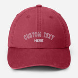 Personalised Embroidered Vintage Hat, Custom Name Dad Cap, Retro Aesthetic Baseball Cap, Adjustable Gift for Him, Custom Text Workwear Hats