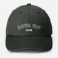 Personalised Embroidered Vintage Hat, Custom Name Dad Cap, Retro Aesthetic Baseball Cap, Adjustable Gift for Him, Custom Text Workwear Hats