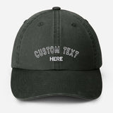 Personalised Embroidered Vintage Hat, Custom Name Dad Cap, Retro Aesthetic Baseball Cap, Adjustable Gift for Him, Custom Text Workwear Hats