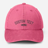 Personalised Embroidered Vintage Hat, Custom Name Dad Cap, Retro Aesthetic Baseball Cap, Adjustable Gift for Him, Custom Text Workwear Hats