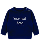 Personalised Text Baby & Toddler Sweatshirt, Custom Kids Sustainable Sweaters, Personalized Text/ Name Toddlers Crewnecks, Baby Shower Gifts