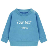 Personalised Text Baby & Toddler Sweatshirt, Custom Kids Sustainable Sweaters, Personalized Text/ Name Toddlers Crewnecks, Baby Shower Gifts