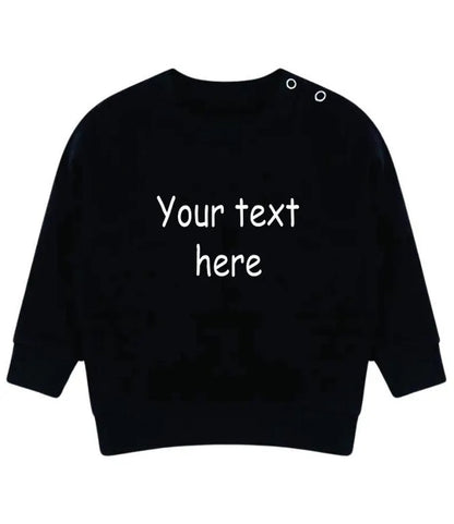 Personalised Text Baby & Toddler Sweatshirt, Custom Kids Sustainable Sweaters, Personalized Text/ Name Toddlers Crewnecks, Baby Shower Gifts