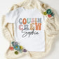 Personalised Cousin Crew Shirt, Groovy Kids Matching T-Shirt, Retro Custom Matching Cousins Kids Tees, Cousins Gifts, Summer Sibling Tees