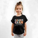 Personalised Cousin Crew Shirt, Groovy Kids Matching T-Shirt, Retro Custom Matching Cousins Kids Tees, Cousins Gifts, Summer Sibling Tees