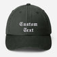 Personalised Embroidered Hat, Custom Text & Logo Baseball Hats, Your Company Monogran Cap, Cotton Snapback Vintage Hat, Father's Day Gift