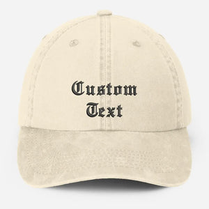 Personalised Embroidered Hat, Custom Text & Logo Baseball Hats, Your Company Monogran Cap, Cotton Snapback Vintage Hat, Father's Day Gift
