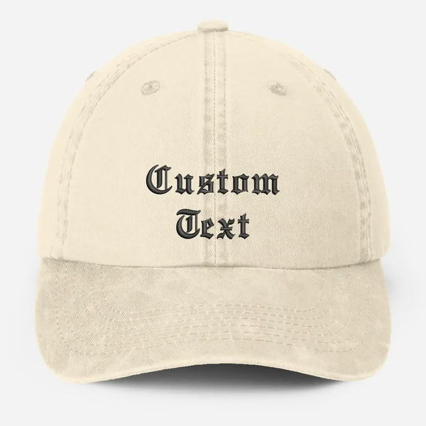 Personalised Embroidered Hat, Custom Text & Logo Baseball Hats, Your Company Monogran Cap, Cotton Snapback Vintage Hat, Father's Day Gift
