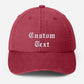Personalised Embroidered Hat, Custom Text & Logo Baseball Hats, Your Company Monogran Cap, Cotton Snapback Vintage Hat, Father's Day Gift