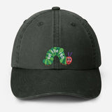 Embroidered Eat The Rich Hat, Funny Hungry Caterpillar Baseball Cap, Vintage Embroidered Animal Hat, Bookish Hat, Activist Hat, Gift for Her
