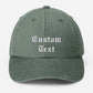 Personalised Embroidered Hat, Custom Text & Logo Baseball Hats, Your Company Monogran Cap, Cotton Snapback Vintage Hat, Father's Day Gift