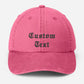 Personalised Embroidered Hat, Custom Text & Logo Baseball Hats, Your Company Monogran Cap, Cotton Snapback Vintage Hat, Father's Day Gift