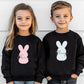 Personalized Easter Kids Sweatshirt, Custom Name Easter Bunny Printed Crewnecks, Kids Matching Outfits, Easter Gifts, Egg Hunt Tops for Kids
