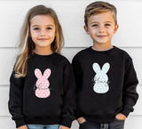 Personalized Easter Kids Sweatshirt, Custom Name Easter Bunny Printed Crewnecks, Kids Matching Outfits, Easter Gifts, Egg Hunt Tops for Kids