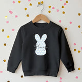 Personalized Easter Kids Sweatshirt, Custom Name Easter Bunny Printed Crewnecks, Kids Matching Outfits, Easter Gifts, Egg Hunt Tops for Kids