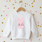 Personalized Easter Kids Sweatshirt, Custom Name Easter Bunny Printed Crewnecks, Kids Matching Outfits, Easter Gifts, Egg Hunt Tops for Kids