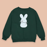 Personalized Easter Kids Sweatshirt, Custom Name Easter Bunny Printed Crewnecks, Kids Matching Outfits, Easter Gifts, Egg Hunt Tops for Kids