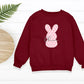 Personalized Easter Kids Sweatshirt, Custom Name Easter Bunny Printed Crewnecks, Kids Matching Outfits, Easter Gifts, Egg Hunt Tops for Kids