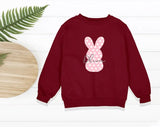 Personalized Easter Kids Sweatshirt, Custom Name Easter Bunny Printed Crewnecks, Kids Matching Outfits, Easter Gifts, Egg Hunt Tops for Kids